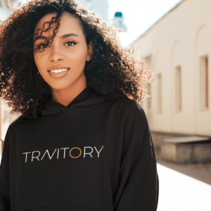 travitory black hoodie